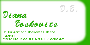 diana boskovits business card