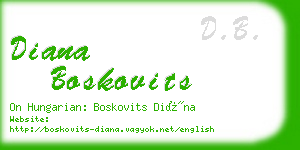 diana boskovits business card